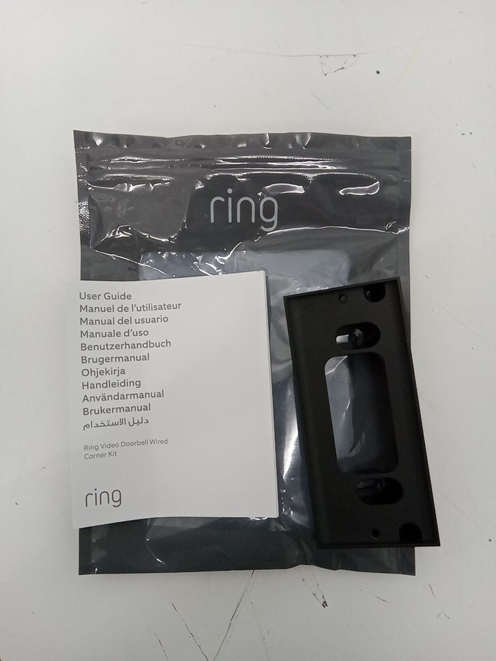 Ring corner MOUNTING kit for wired video Doorbell Pro - BLACK image 2