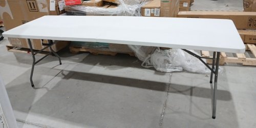 FDW Portable Foldable Picnic Table - 8FT - White (Model: ft-z24t8) image 3