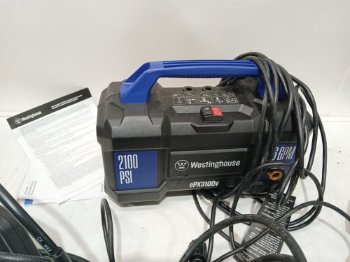 WESTINGHOUSE HANDHELD ELECTRIC PRESSURE WASHER WITH INTERCHANGEABLE NOZZLES - 2100PSI - 1.7GPM - BLACK/BLUE (MODEL: EPX3100V) image 4