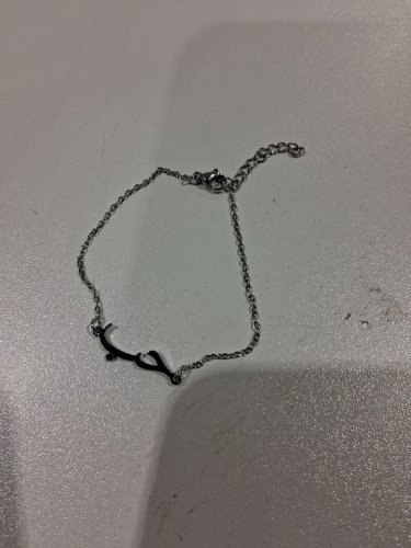 calligraphic "حُبّ/love" pendant/charm chain bracelet- 6.5" - 8"/1" pendant - SILVER image 3