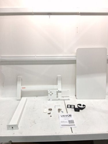 mobile bed side table - 27.75" x 15.75" x 40.47" - 66lbs capacity - white (model: gt-sr65-b6) image 3