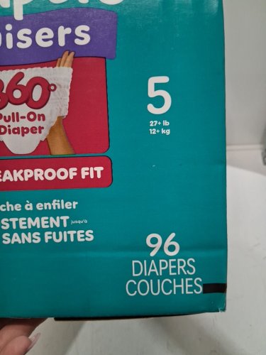 96PK PAMPERS PULL ON CRUISERS 360° 100% leakproof fit DISPOSABLE BABY DIAPERS - SIZE 5 (27LBS+) image 3