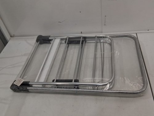 Clothes Drying Rack Gullwing Space-Saving Laundry Rack Foldable for Easy Storage 9" x 16.9" x 12.4"-32.7" - Silver image 3