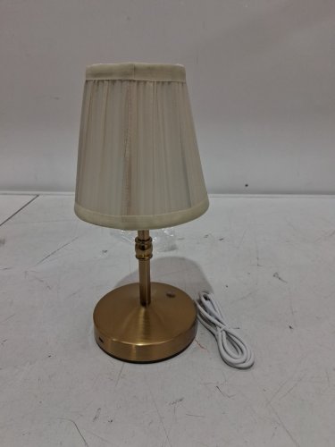 touch control RECHARGABLE led table lamp - 10.5" - gold/white image 3