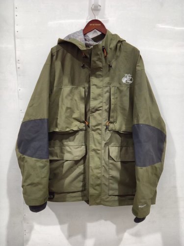 MENS BASS PRO SHOPS FULL ZIP RAIN JACKET - 3XL - HUNTER GREEN image 2