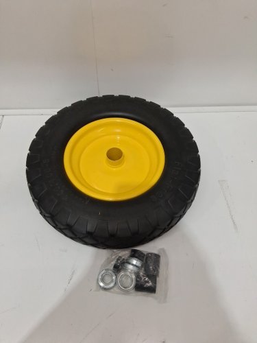 Flat-free Wheelbarrow tire - 4.80/4.00-8" - 16" - black/yellow image 4