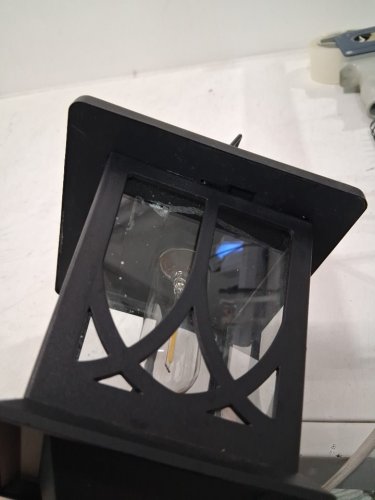 2pk Outdoor Waterproof Solar Lanterns with Wall Mount - black image 5