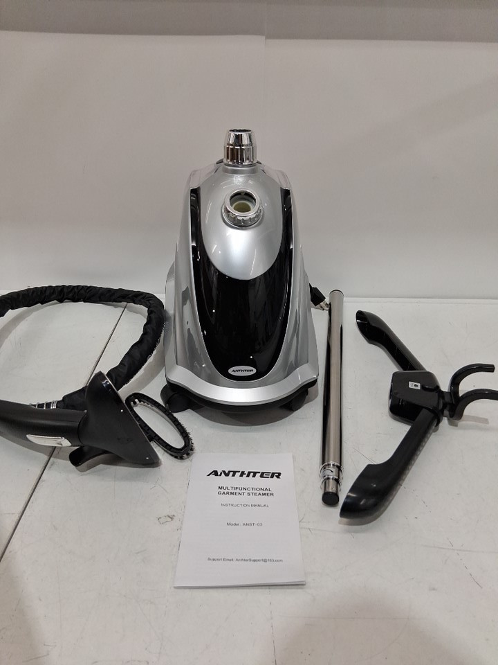 Anthter Steamer Standing Garment Steamer with Roll Wheels - 2.4L - 1500W - silver (model- ANST-03) image 3