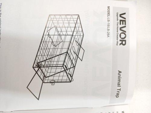 VEVOR HUMANE ANIMAL TRAP, GALVANIZED IRON - 30" X 10" X 12" - SILVER (MODEL: LB-28A) image 4