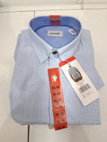 men's duchamp button down plaid short sleeve dress shirt - medium - BLUE (style: 1949401) image 2