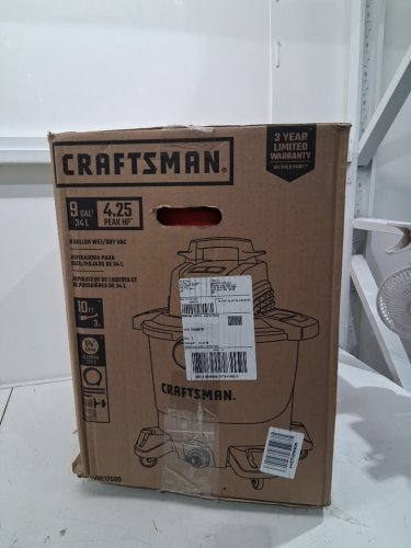 CRAFTSMAN 34 Litre (9 Gallon) 4.25 Peak HP Wet/Dry SHOP Vacuum with Attachments- BLACK/RED (MODEL: CMXEVBE17590) image 2