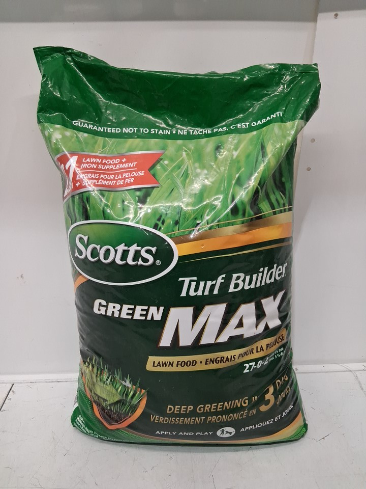 Scotts Turf Builder Green MAX Lawn Food 27-0-2 with 5% Iron - 40lbs - 1160m2 image 2