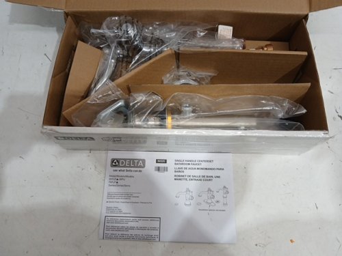 delta faucet cassidy single hole bathroom faucet - 5.5" x 7" - chrome (model: 597lf-MPU) image 3
