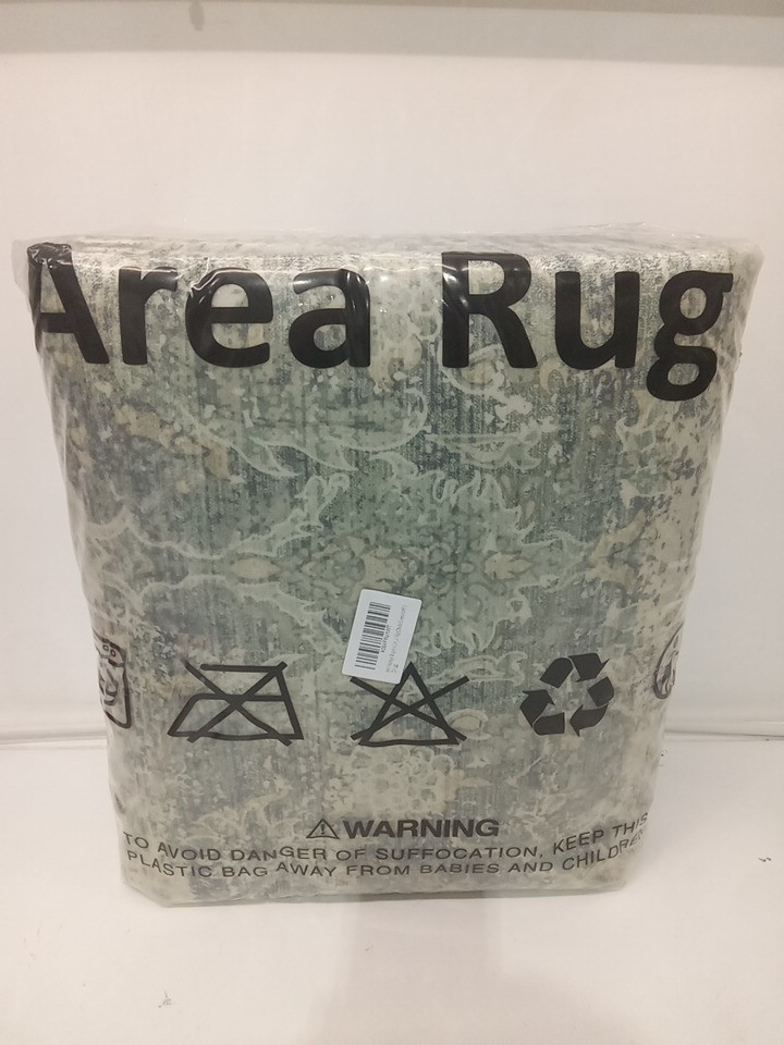 Boho Vintage Pattern Non-Slip Indoor Area Rug - 9ft x 6ft - VINTAGE DARK GREEN image 2