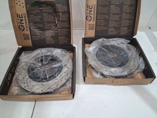 2pk DS-ONE FRONT DISC BRAKE ROTOR with ceramic disc brake pads FOR select nissan models (MODEL: DS1-981779) image 4