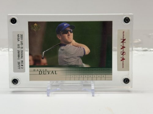 NASA GRADED 9.5 NEAR MINT+ 2001 UPPER DECK DAVID DUVAL ROOKIE CARD #2 image 6