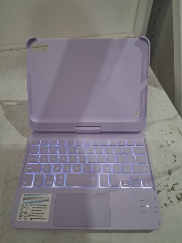 RAYMCRAFT 360° Rotatable wireless keyboard Case for iPad mini 7 and 6 - PURPLE image 3