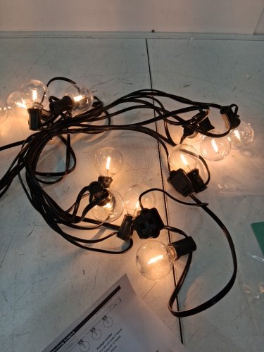 OHLUX LED Shatterproof weather resistant dimmable outdoor string lights - 120V - 50W - 2200K - 27FT (model: ‎GLS-20J2P-E17-G40-15) image 3