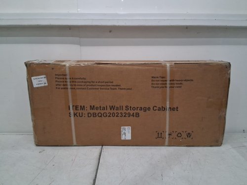WALL MOUNTED FLOATING METAL STORAGE CABINET - BLACK (MODEL: DBQG2023294B) image 2