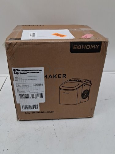 EUHOMY Countertop Ice Maker Machine with Handle, Basket and Scoop - MAKES 26LB/Day - BLACK (MODEL: im-06d/IM001-Bbl-CAEH) image 2