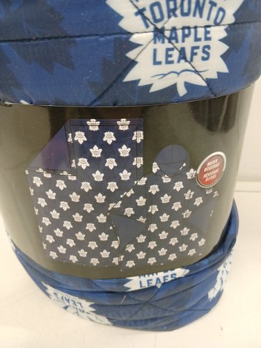NHL TORONTO MAPLE LEAFS 2-IN-1 OUTDOOR WATER RESISTANT SNAP ON HOODED BLANKET - 54" X 72" - BLUE/WHITE (MODEL: 7985227) image 3