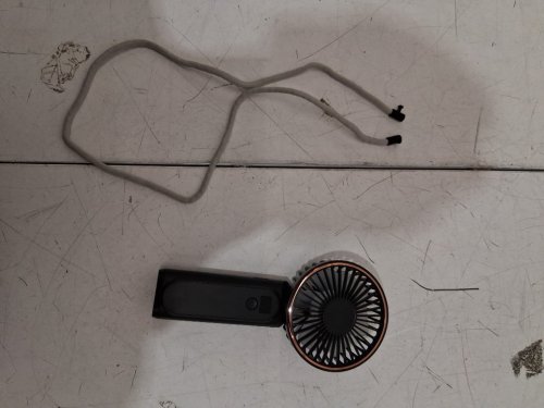 TUNISE PORTABLE HANDHELD FAN - BLACK - (model: m12) image 3