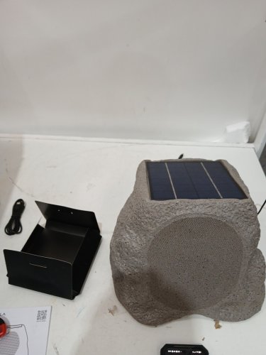 Victrola Rock Speaker Connect Outdoor Bluetooth Solar Speaker - grey (model: vos-600) image 7