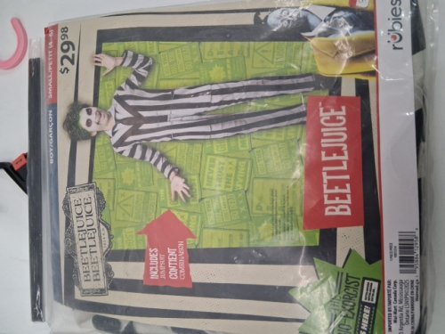 BOYS RUBIES BEETLEJUICE COSTUME - SMALL (4-6) - WHITE/BLACK (STYLE: 1001534) image 2