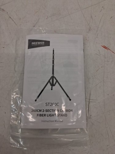 NEEWER Carbon Fiber Lightweight Tripod Stand with Reversable Legs - 32" to 102" - Black / Grey (Model: ST260C) image 3