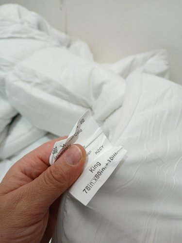 QUILTED MATTRESS TOPPER PAD - KING(78" X 80") - WHITE image 3