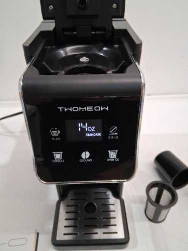 single serve coffee maker for K-Cup and grounds - 52oz - black (model: KM802) image 2