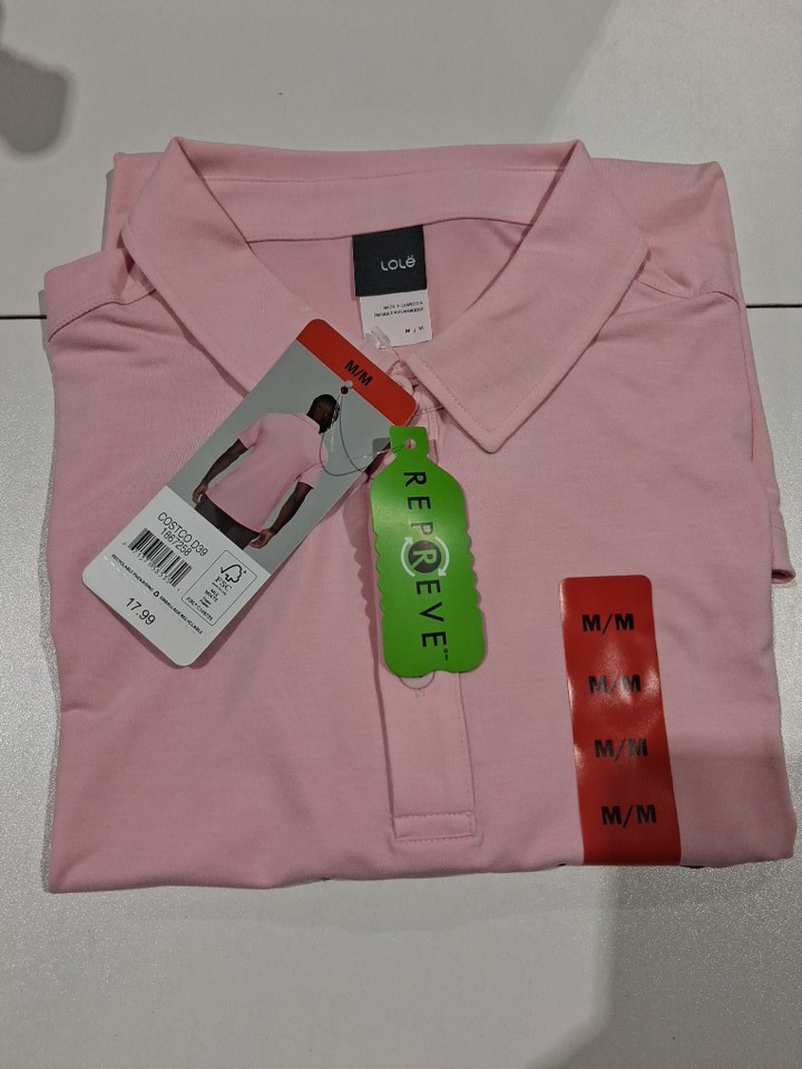 MEN'S LOLE SHORT SLEEVES ACTIVE POLO SHIRT - MEDIUM - PINK - (STYLE: 1867258) image 2
