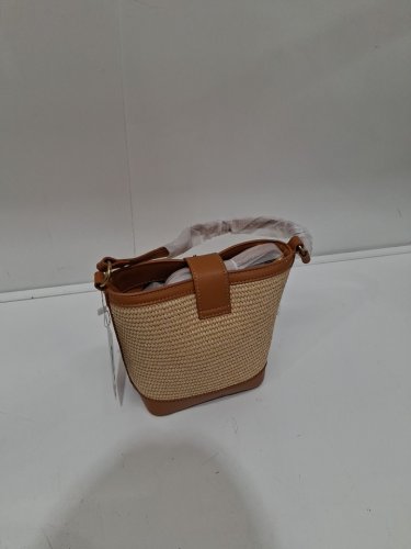 women's crossbody hand bucket bag - brown image 2
