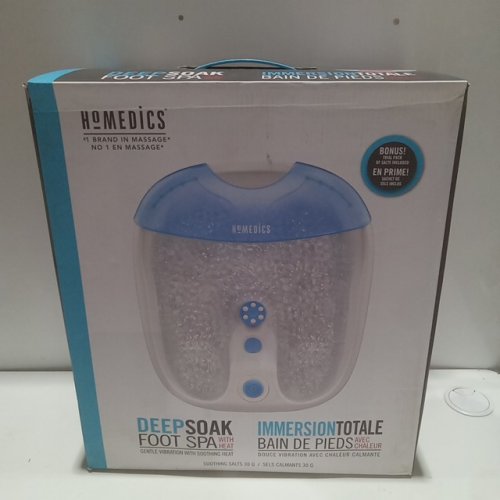 homedics DEEP SOAK FOOT SPA with heat - white/blue (Model: CP-FB65CA) image 2