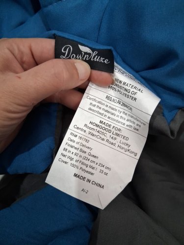 3pc downluxe comforter set with 2 shams/pillow covers - queen (88" x 92") - blue/grey image 4