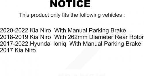 12pc CMX Front and rear disc brake rotors and ceramic pads for Hyundai Ioniq and Kia Niro - (Model: K8C-102998) image 2