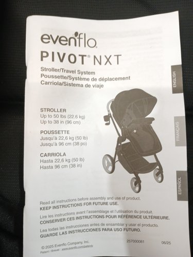 EVENFLO PIVOT NXT TRAVEL SYSTEM WITH LITEMAX NXT INFANT CAR SEAT - MAX WEIGHT 22LBS - LATTE TAN (MODEL: TS101412572C) image 10