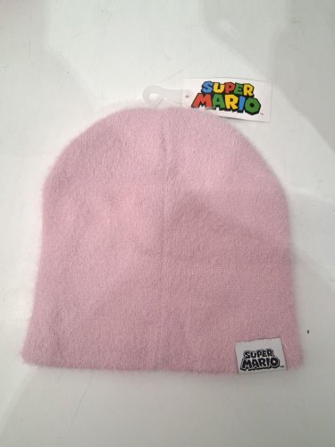 BIOWORLD NINTENDO Princess Peach Fuzzy Beanie Toque Hat - PINK/WHITE image 3