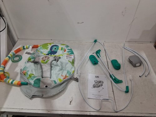 BRIGHT STARS VIBRATING BOUNCER WITH TOY BAR - RAINFOREST VIBES (MODEL:12227) image 2