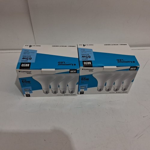 8PK LUMINUS LED DIMMABLE BR30 LED LIGHT BULBS - 8W/65W EQUIVALENT - 650LM - DAYLIGHT/5000K - (MODEL: PLYC5295) image 2