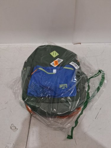roots lightweight BACKPACK WITH LAPTOP COMPARTMENT - 34L - GREEN/BLUE (STYLE:RTS6914) image 2
