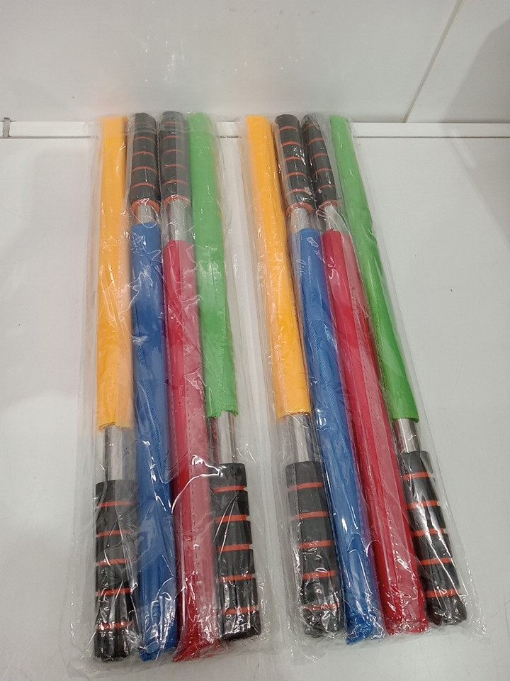 2 (4pk) Referee Flags with Sponge Handles (8 Total) - 18" - Red / Green / Blue / Yellow image 2