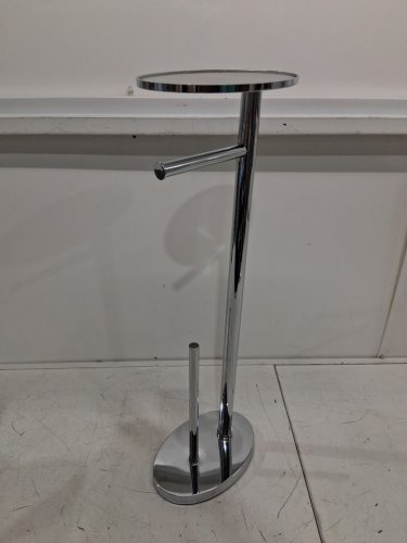 Better Living Ovo Toilet Caddy Toilet Paper Holder with Cell Phone Shelf - 26" - Chrome (model: 54584) image 4