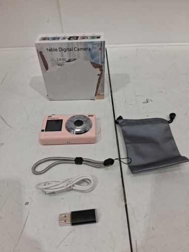 ARNSSIEN Dual Screen Digital Camera with SD card and music player - 4K quality - pink (model: y5) image 2