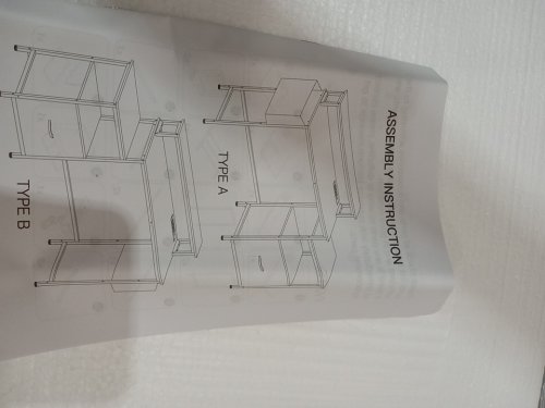 MODERN computer desk with drawer - 40" - black image 6