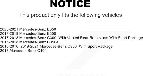 6PC CMX LEFT/RIGHT REPLACEMENT REAR DISC BRAKE ROTOR AND CERAMIC BRAKE PADS - FOR SELECT MERCEDES BENZ *SEE IN PHOTOS* - SILVER- (MODEL:PPF-D1795/8-TQ8329) image 2