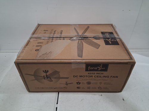 fans flush mount ceiling fan with remote control - 42" - white (model: cfl-010w5) image 4