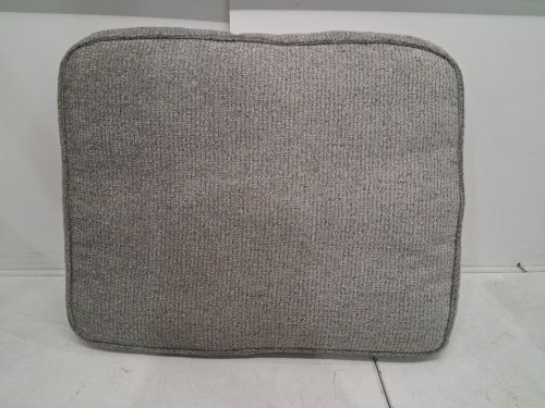 Textured Fabric Couch Cushion with Piped Stitched Border - 24" x 19" - Grey image 3