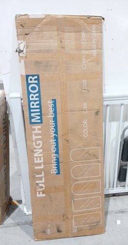 HOMCOM Arched Full Length Mirror with Stand - 64" x 20" - Gold image 2