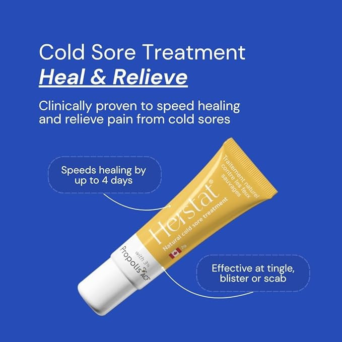 2 HERSTAT COLD SORE treatment  - speeds healing in 4 days - 2G each image 3